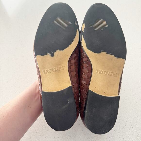Trotters Liz Woven Leather Flats Shoes Womens Size 7 W Lightly Used - Picture 4 of 5
